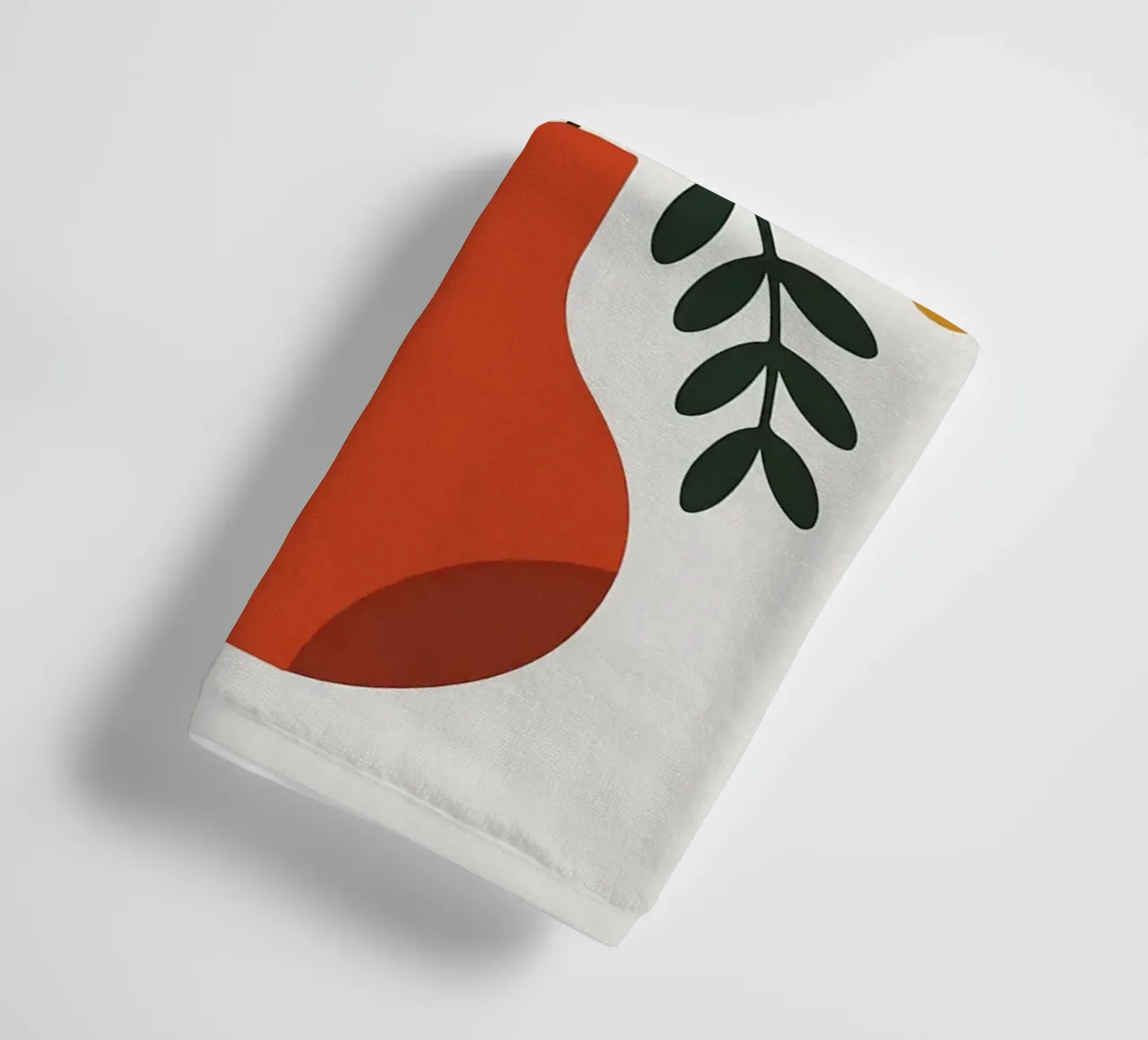 Composizione floreale minimalista in vaso asciugamano da bagno da PosterByFly