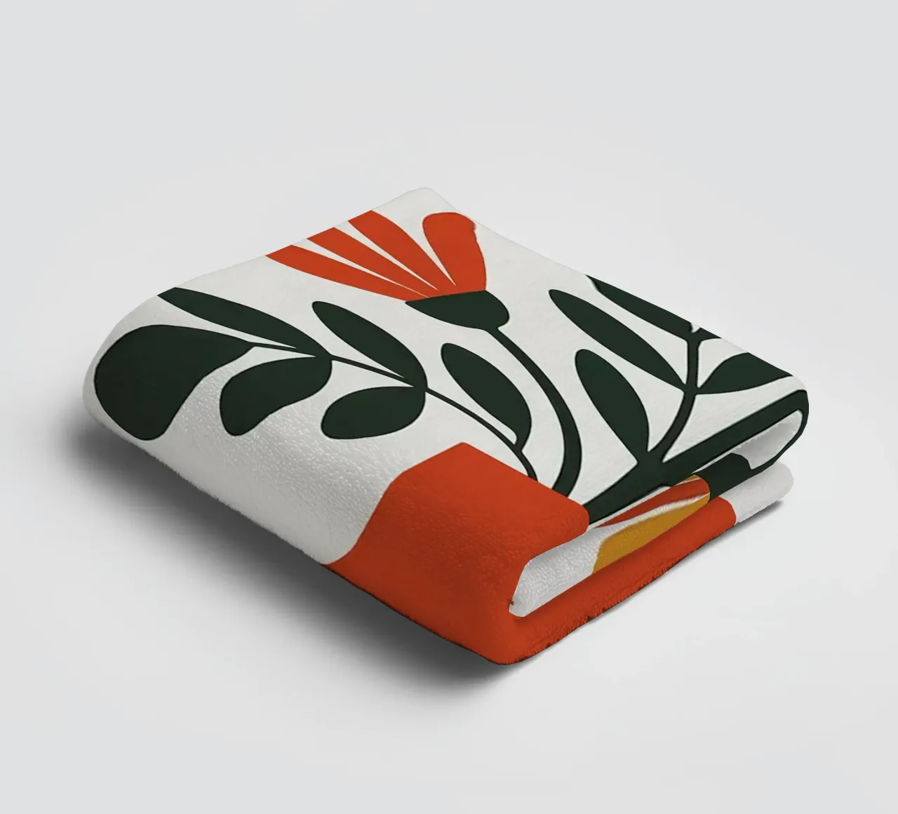 Composizione floreale minimalista in vaso asciugamano da bagno da PosterByFly