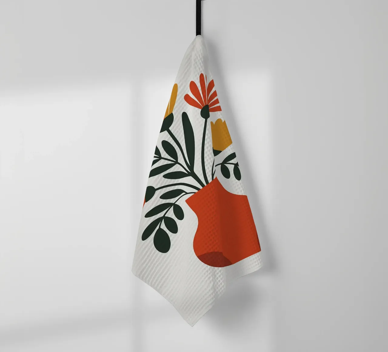 Composizione floreale minimalista in vaso canovaccio da cucina da PosterByFly