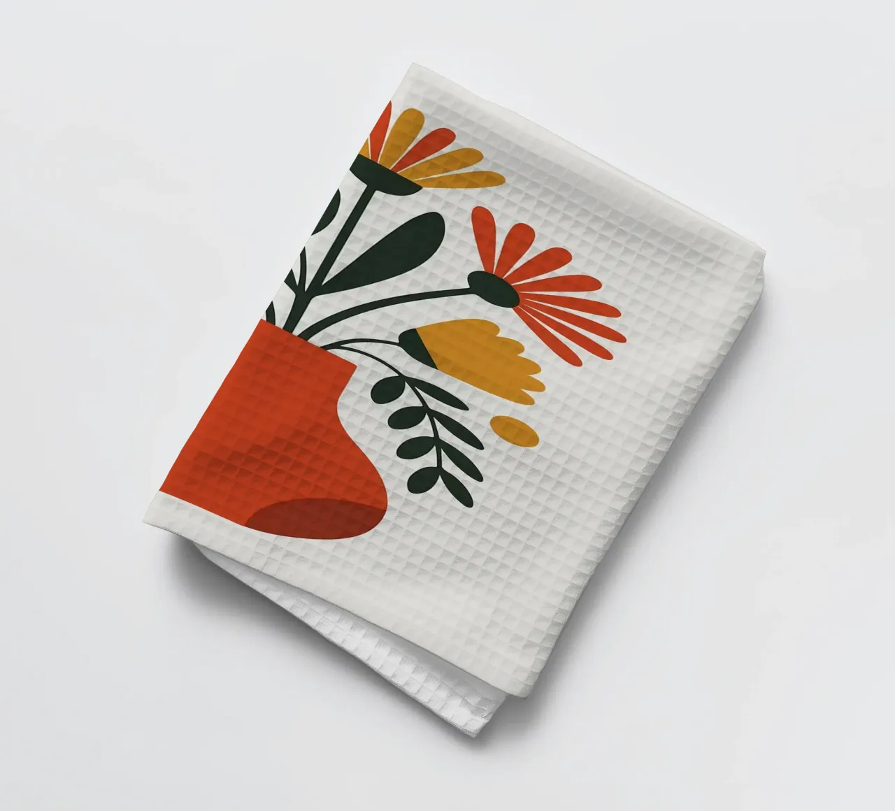 Composizione floreale minimalista in vaso canovaccio da cucina da PosterByFly