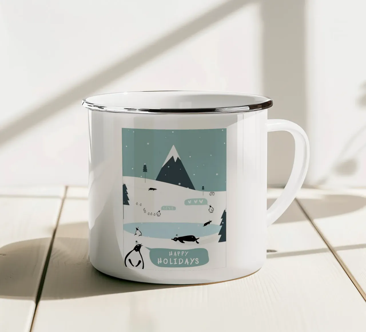 Vacanze invernali tazza in smalto da Nina Wolf