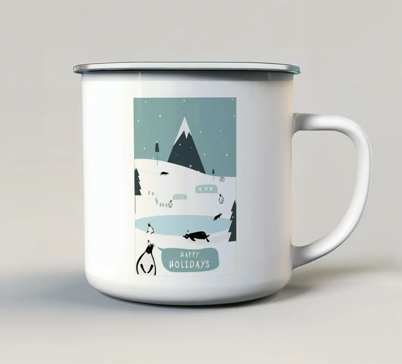 Vacanze invernali tazza in smalto da Nina Wolf