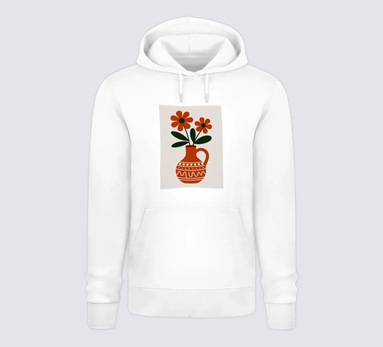 Natura morta floreale con vaso felpa con cappuccio da PosterByFly