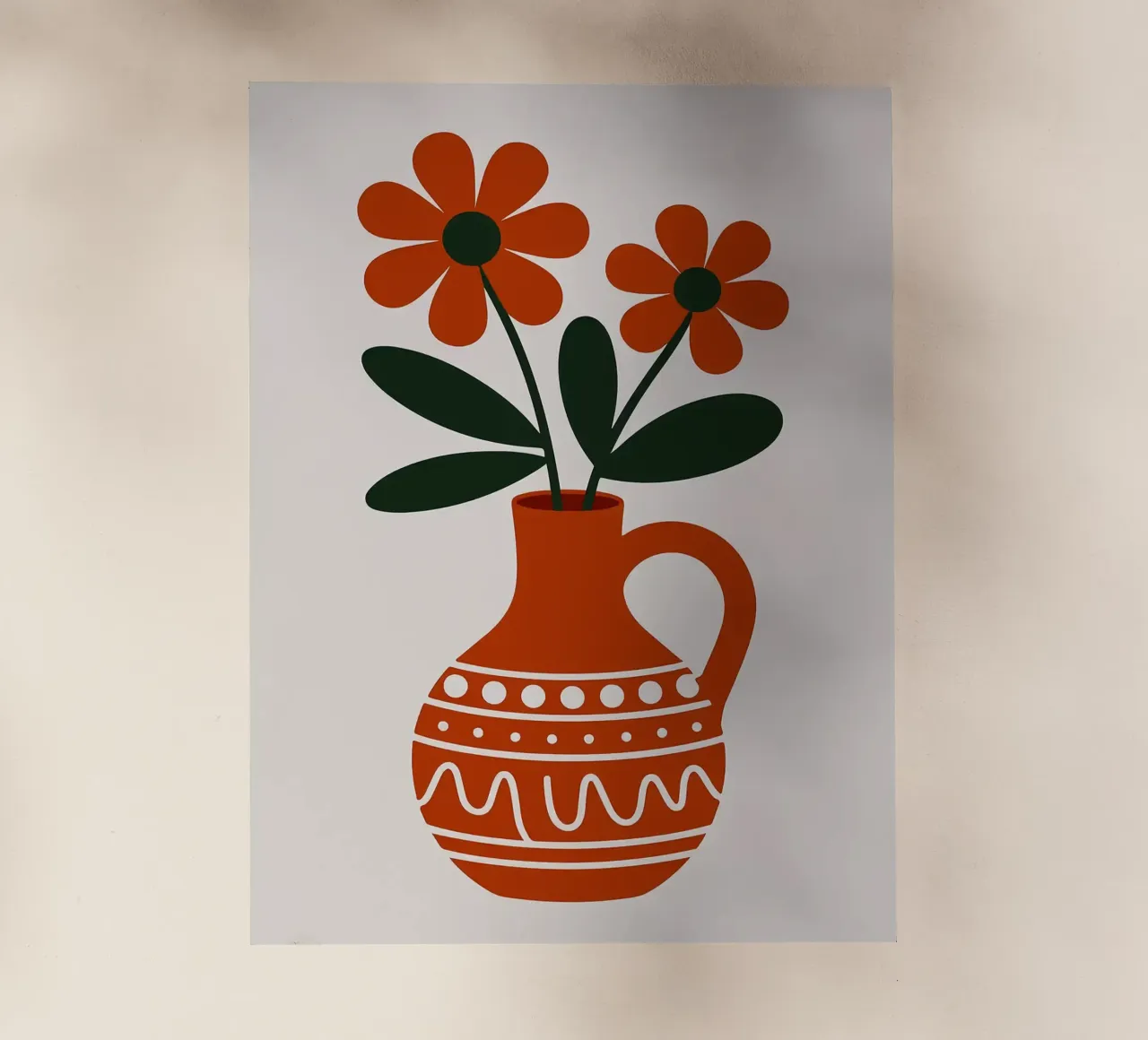 Natura morta floreale con vaso pellicola backlit da PosterByFly