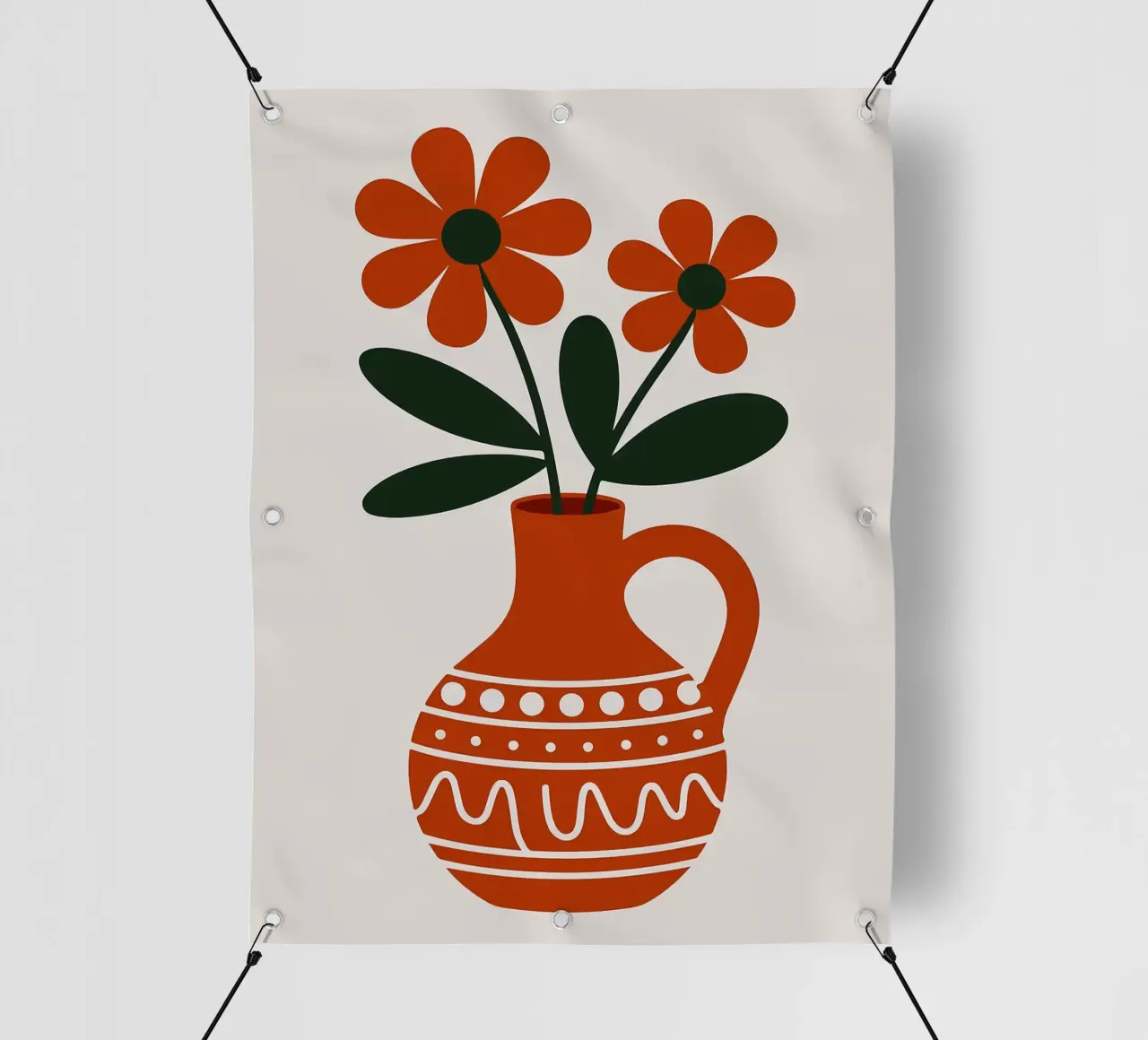 Natura morta floreale con vaso telo in pvc da PosterByFly