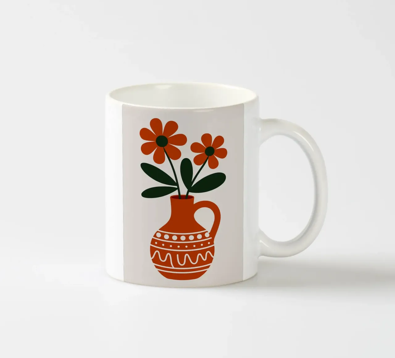 Natura morta floreale con vaso tazza in ceramica da PosterByFly