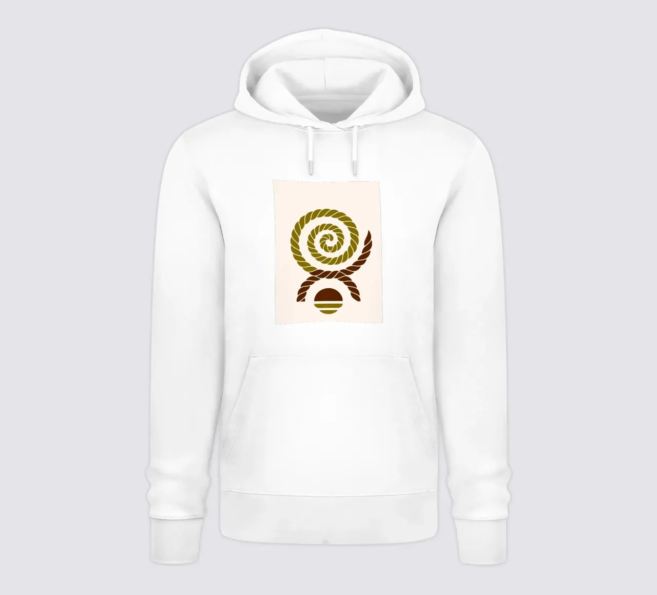 Arte minimalista a spirale di corda felpa con cappuccio da PosterByFly