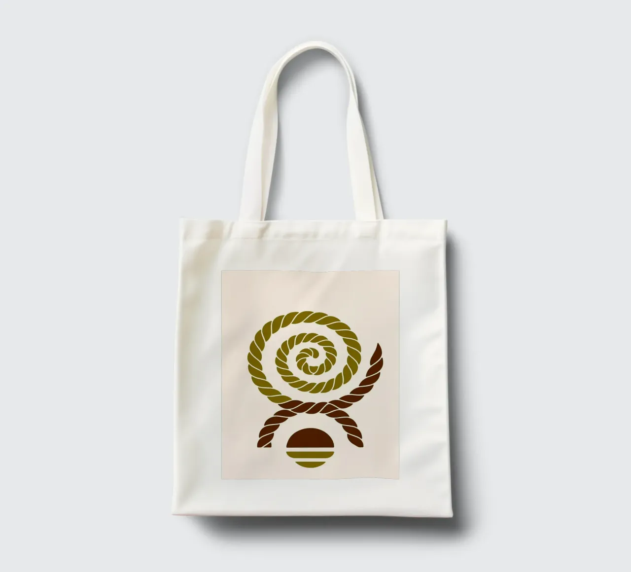 Arte minimalista a spirale di corda borsa in juta da PosterByFly