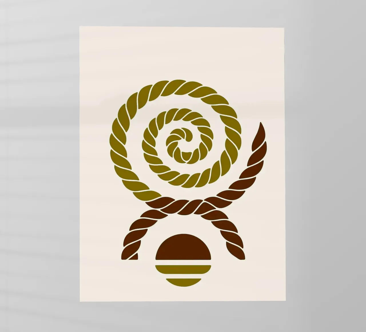 Arte minimalista a spirale di corda pellicola backlit da PosterByFly