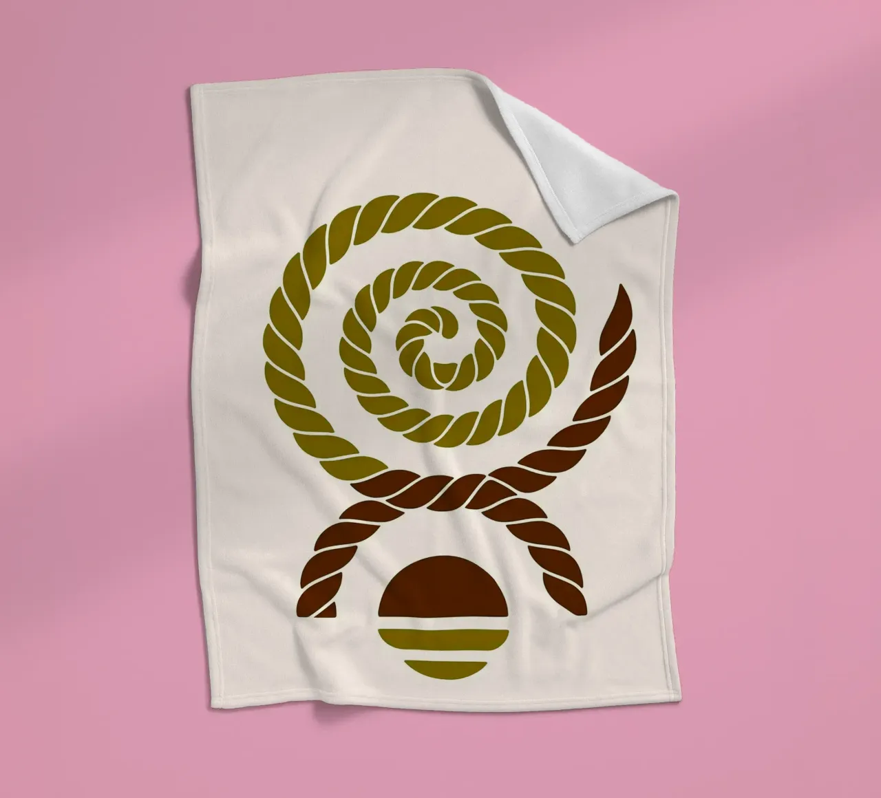Arte minimalista a spirale di corda coperta in pile da PosterByFly