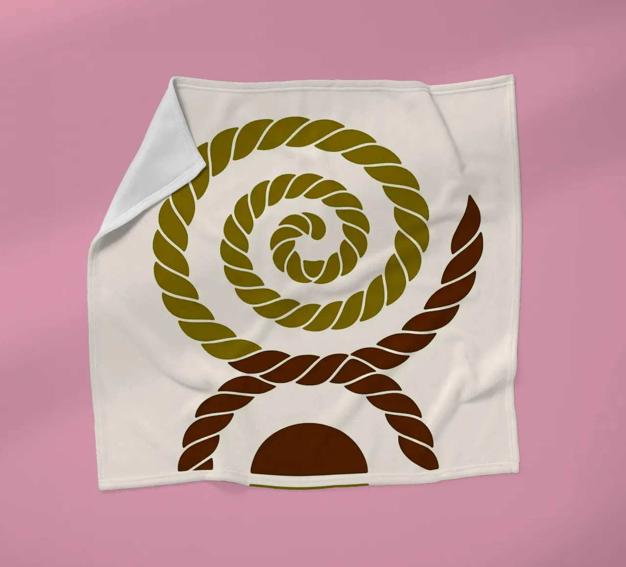 Arte minimalista a spirale di corda coperta in pile da PosterByFly
