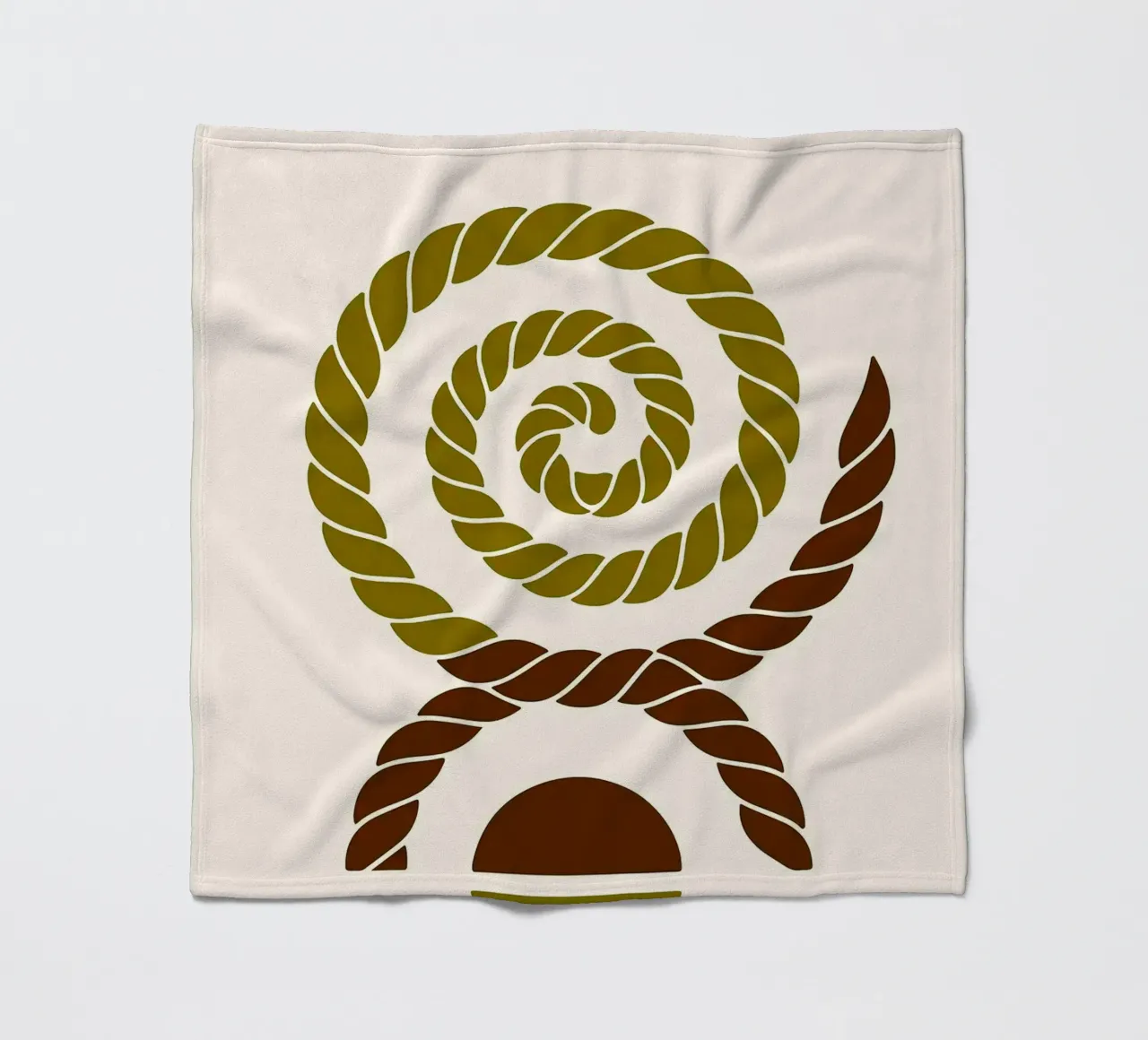 Arte minimalista a spirale di corda coperta in pile da PosterByFly
