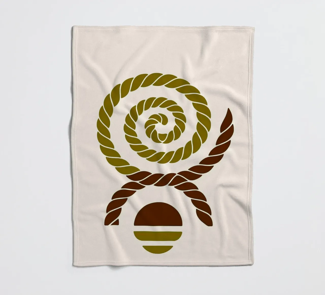 Arte minimalista a spirale di corda coperta in pile da PosterByFly
