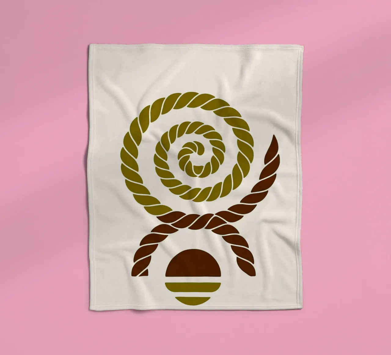 Arte minimalista a spirale di corda coperta in pile da PosterByFly