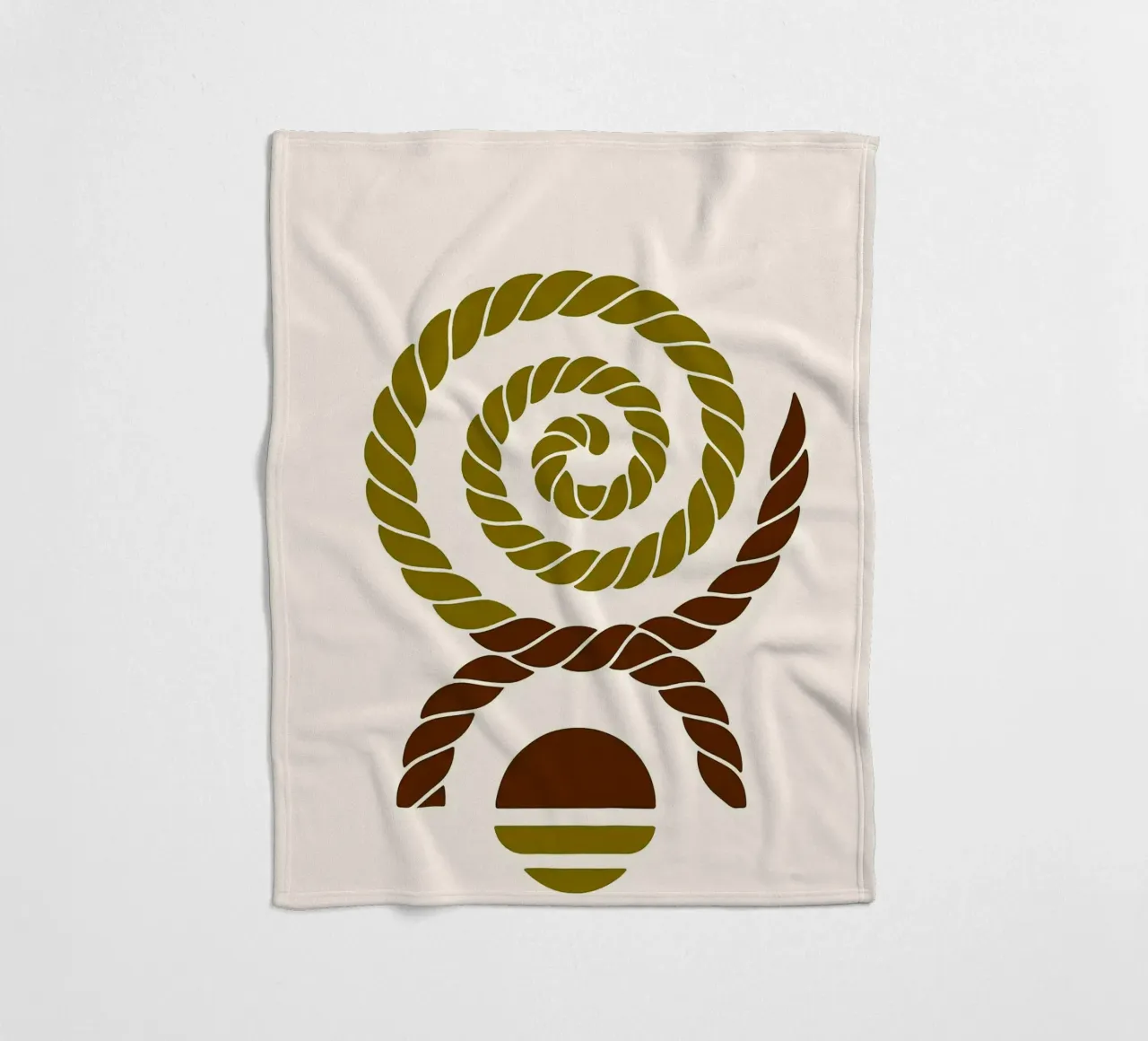 Arte minimalista a spirale di corda coperta in pile da PosterByFly
