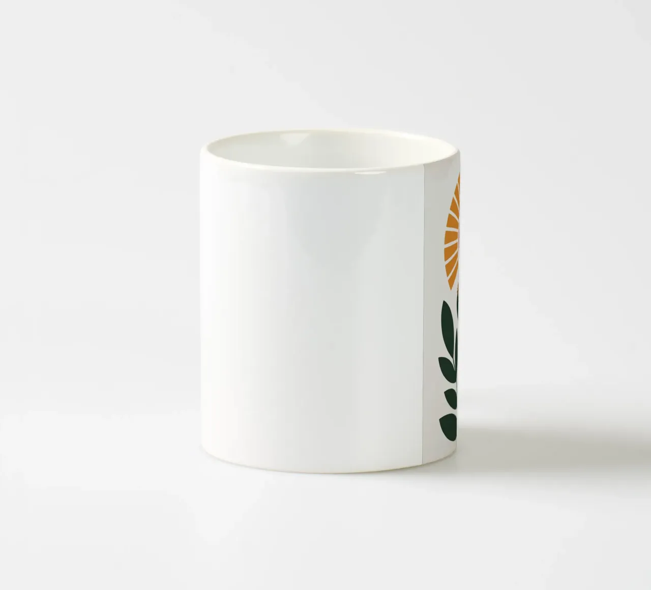 Illustrazione di un fiore di papavero stilizzato tazza in ceramica da PosterByFly