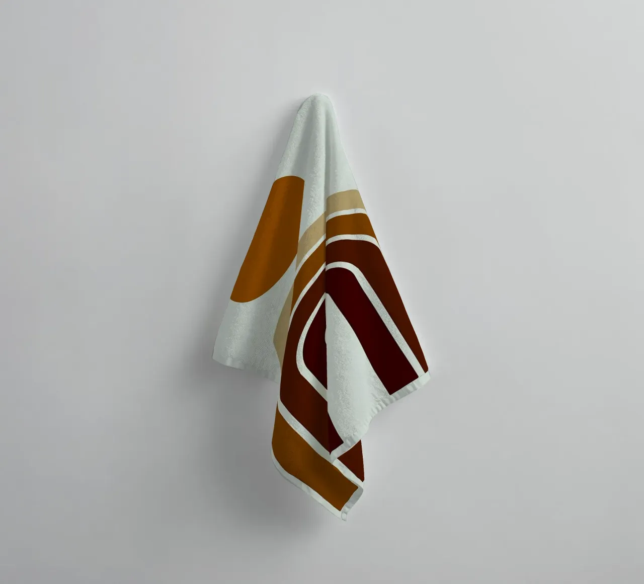 Abstracte Boho Regenboog en Zonnekunst badhanddoek van PosterByFly
