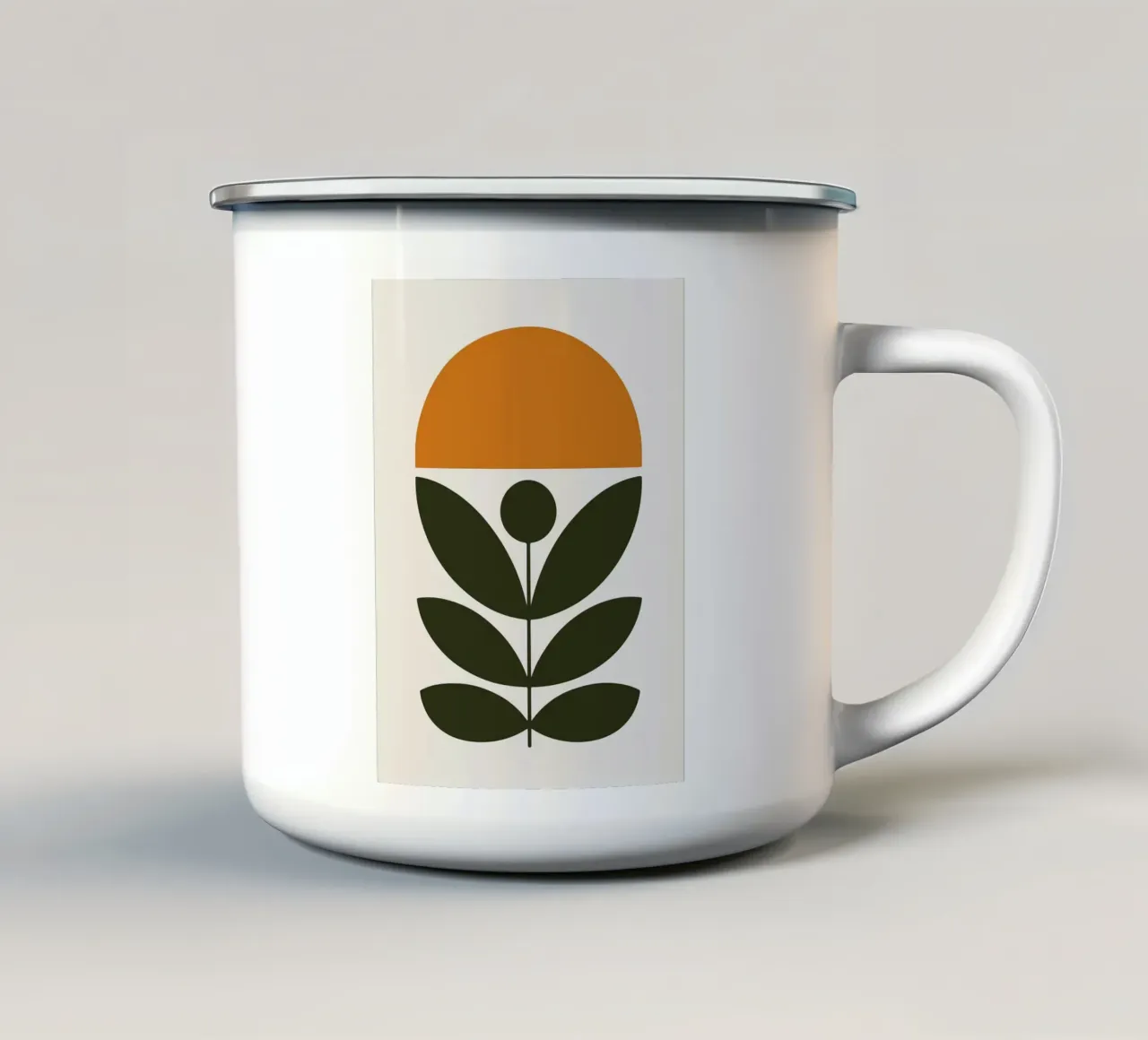 Stampa botanica minimalista tazza in smalto da PosterByFly