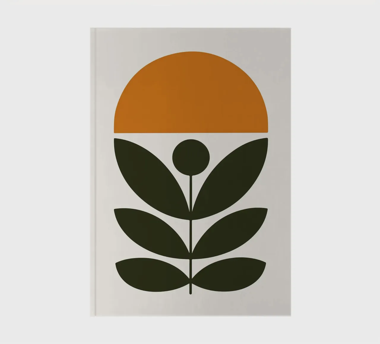 Minimalist Botanical Art Print notebook by PosterByFly