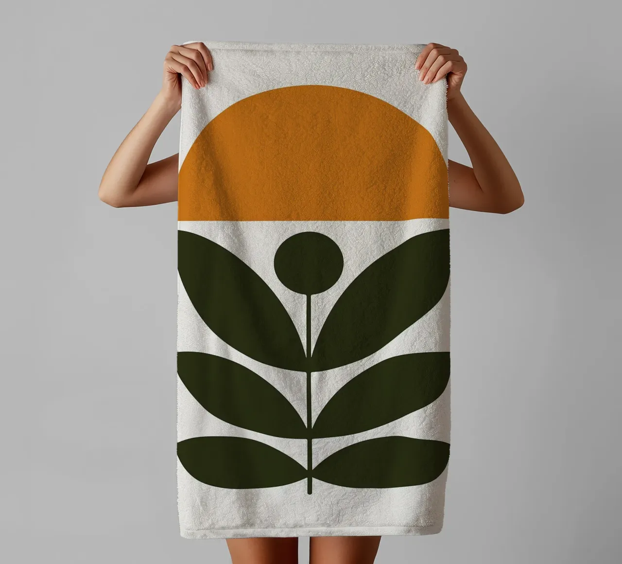 Minimalist Botanical Art Print towel by PosterByFly