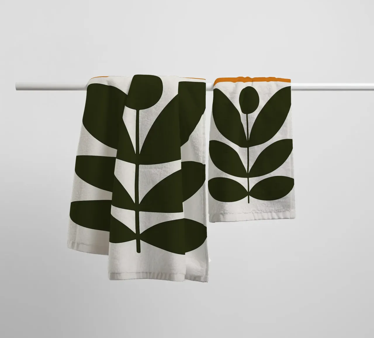 Minimalist Botanical Art Print towel by PosterByFly
