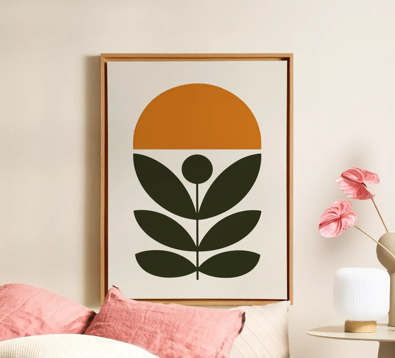 Minimalist Botanical Art Print canvas by PosterByFly