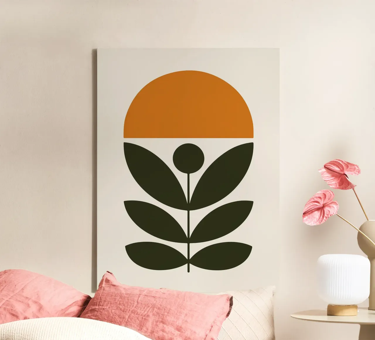 Minimalist Botanical Art Print canvas by PosterByFly
