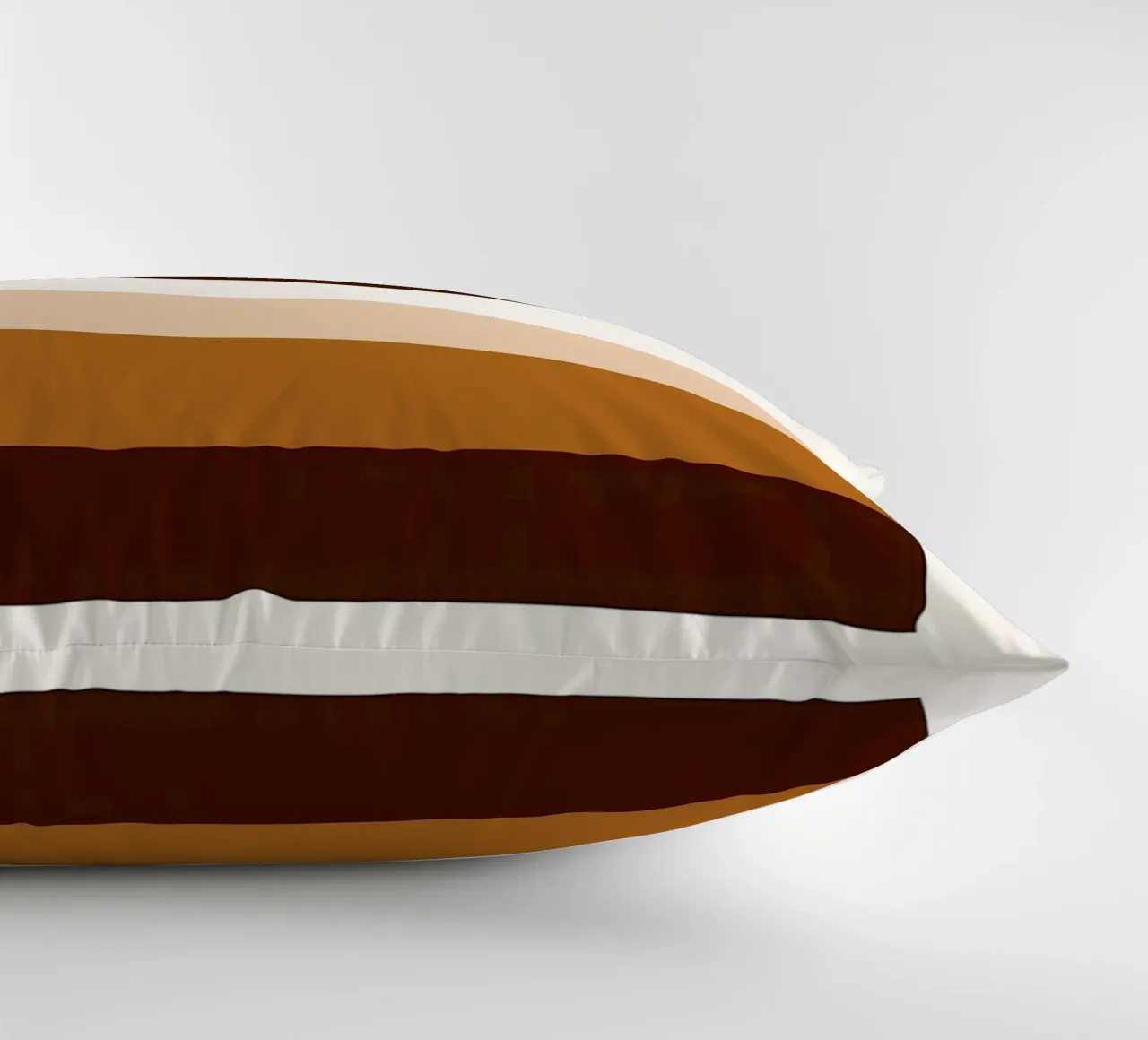 Arte minimalista marrone con forme geometriche cuscino da PosterByFly