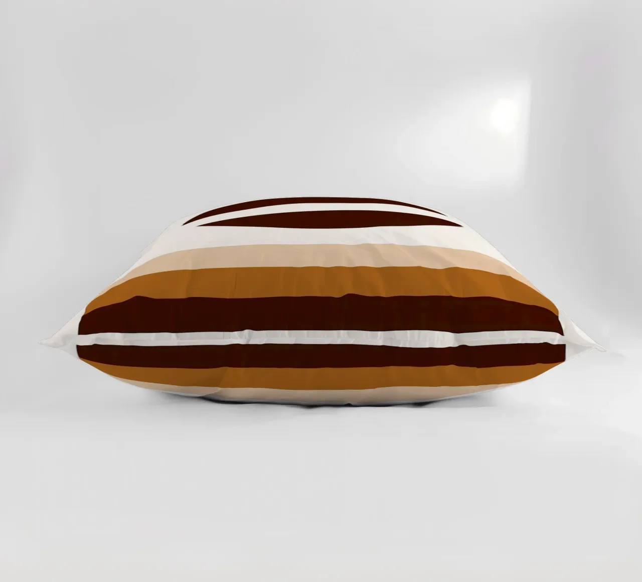 Arte minimalista marrone con forme geometriche cuscino da PosterByFly