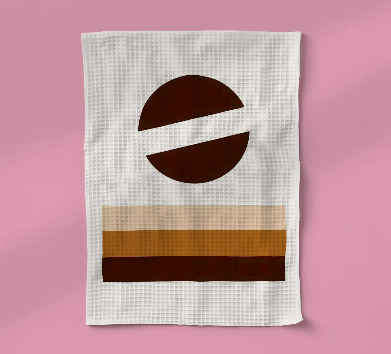 Arte minimalista marrone con forme geometriche canovaccio da cucina da PosterByFly