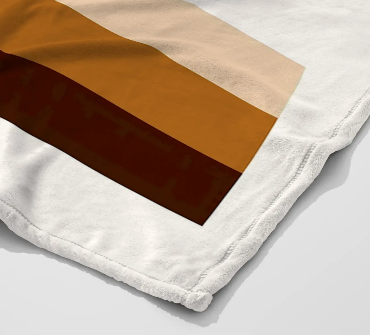 Arte minimalista marrone con forme geometriche coperta in pile da PosterByFly