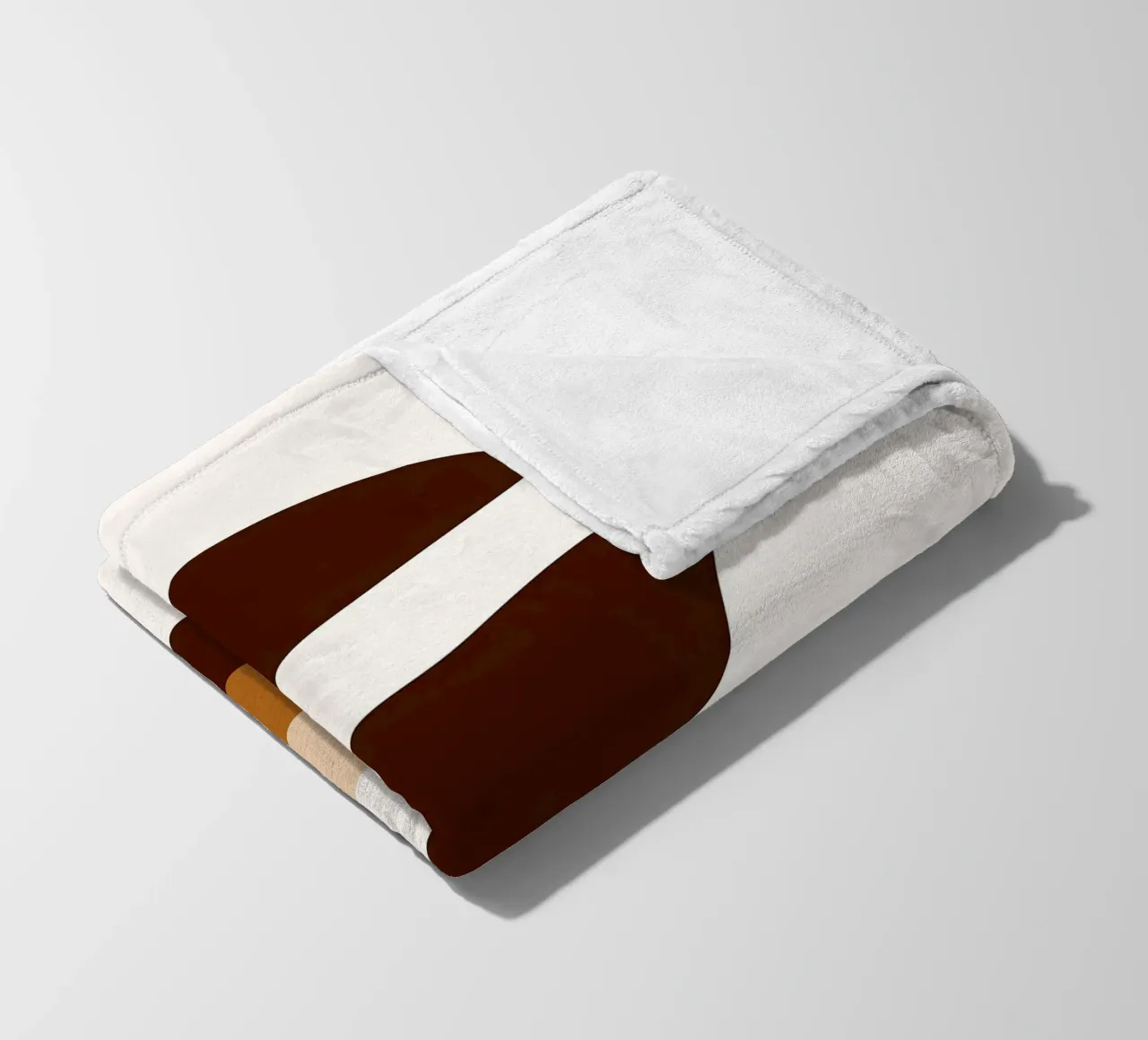 Arte minimalista marrone con forme geometriche coperta in pile da PosterByFly