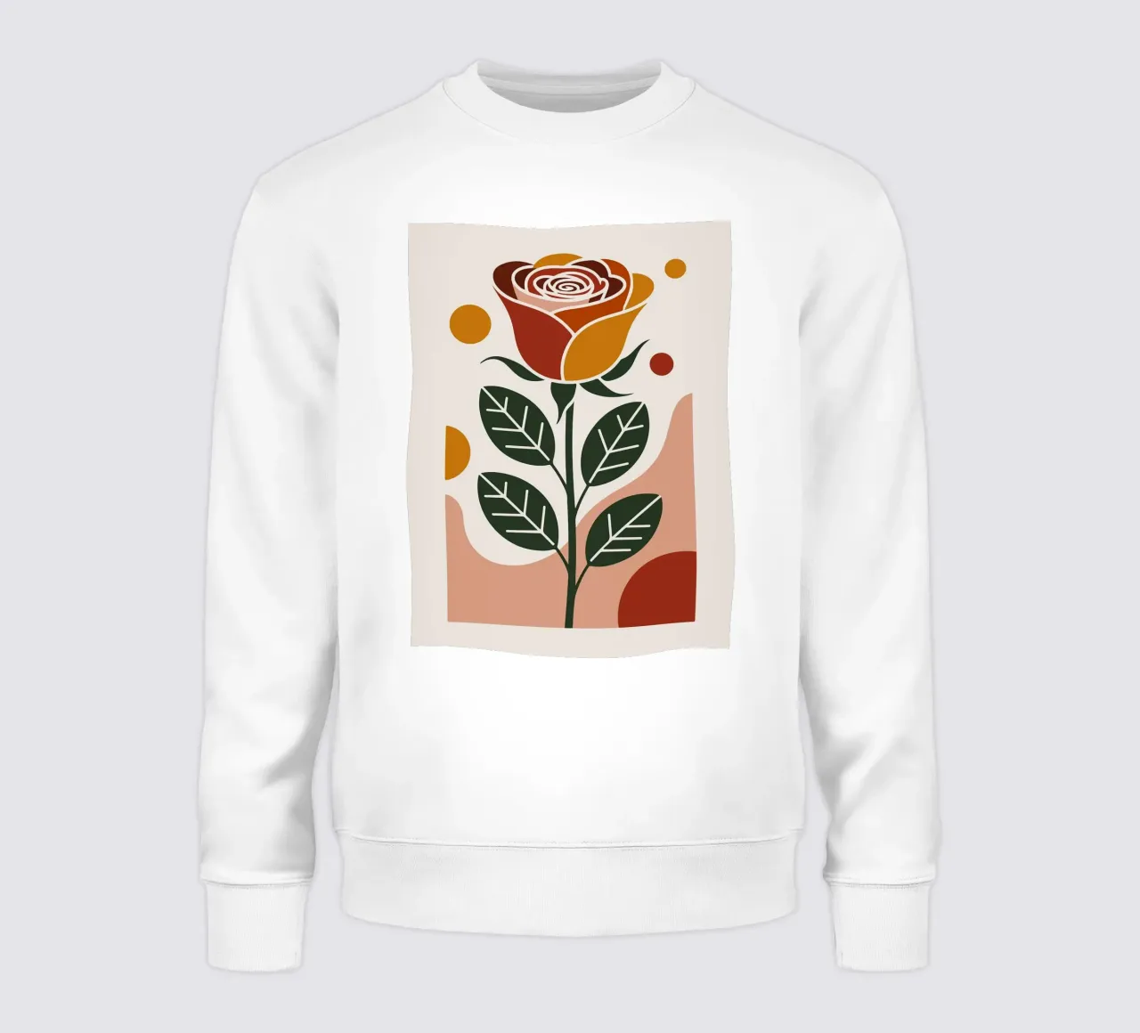 Ilustración abstracta de una rosa sudadera de PosterByFly
