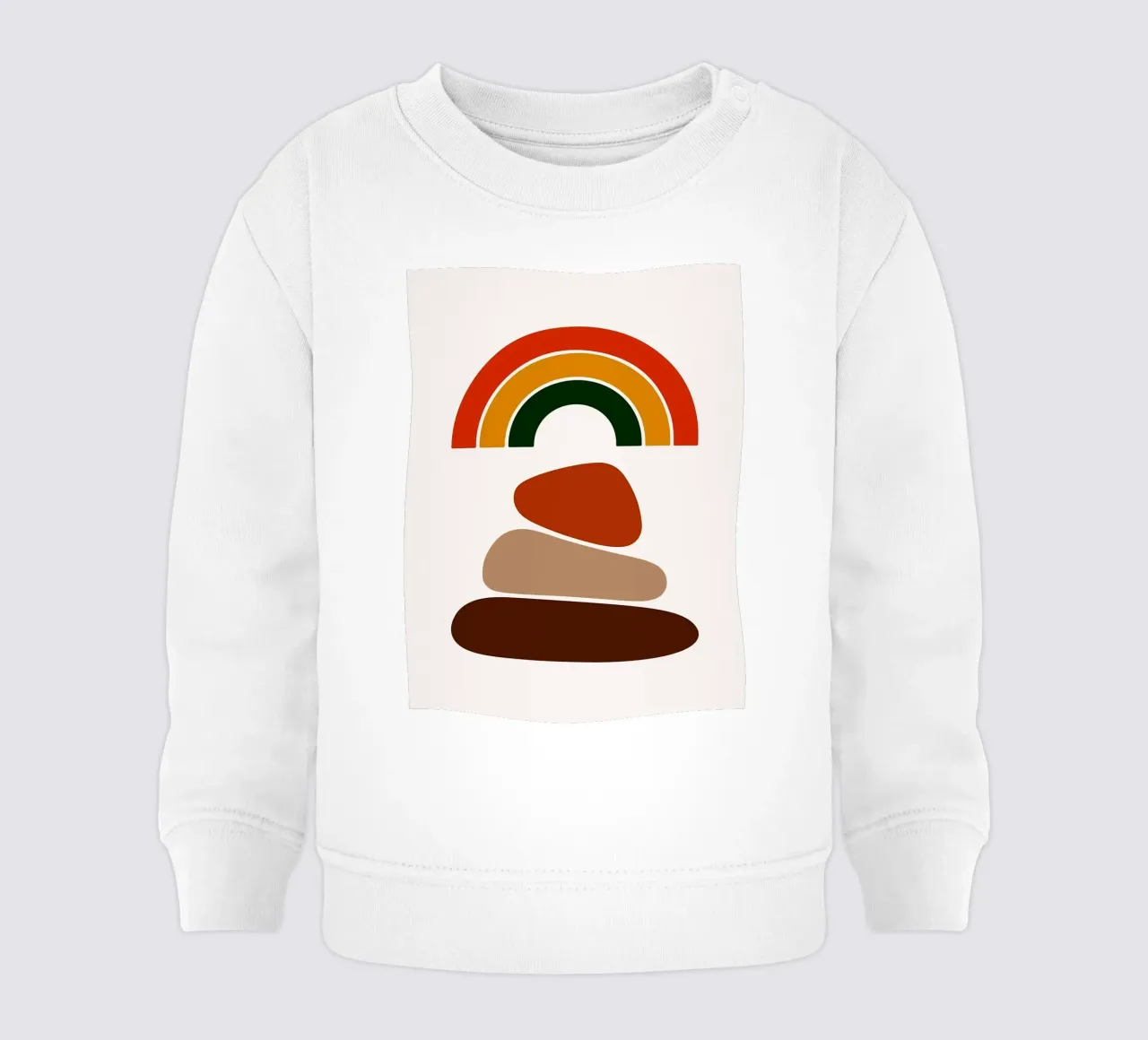 Illustrazione astratta di arcobaleno e pietre felpa neonato da PosterByFly