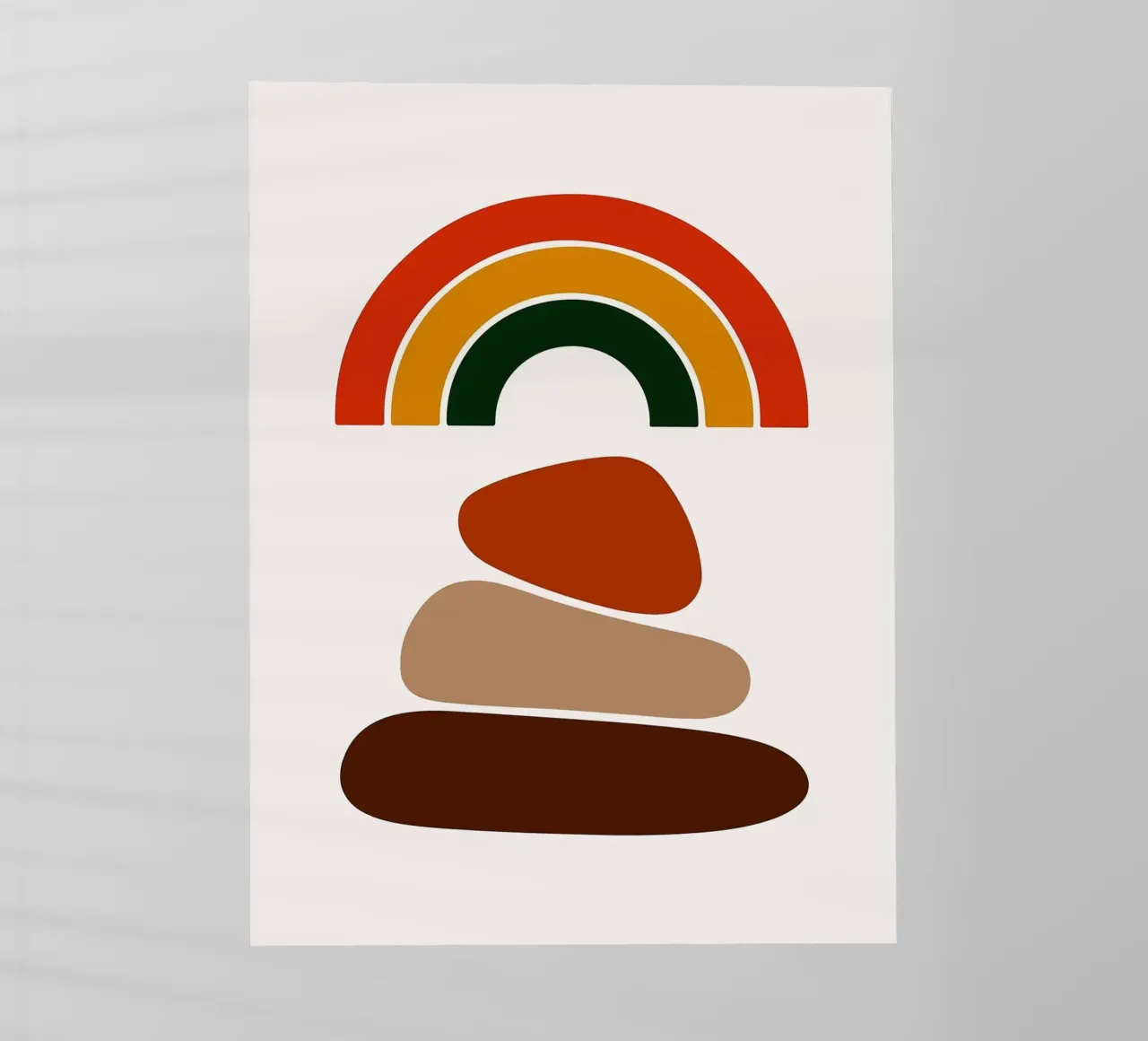 Illustrazione astratta di arcobaleno e pietre pellicola backlit da PosterByFly