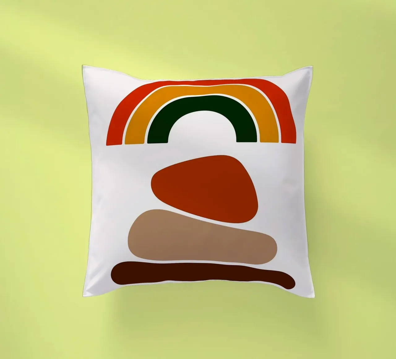 Illustrazione astratta di arcobaleno e pietre cuscino da PosterByFly