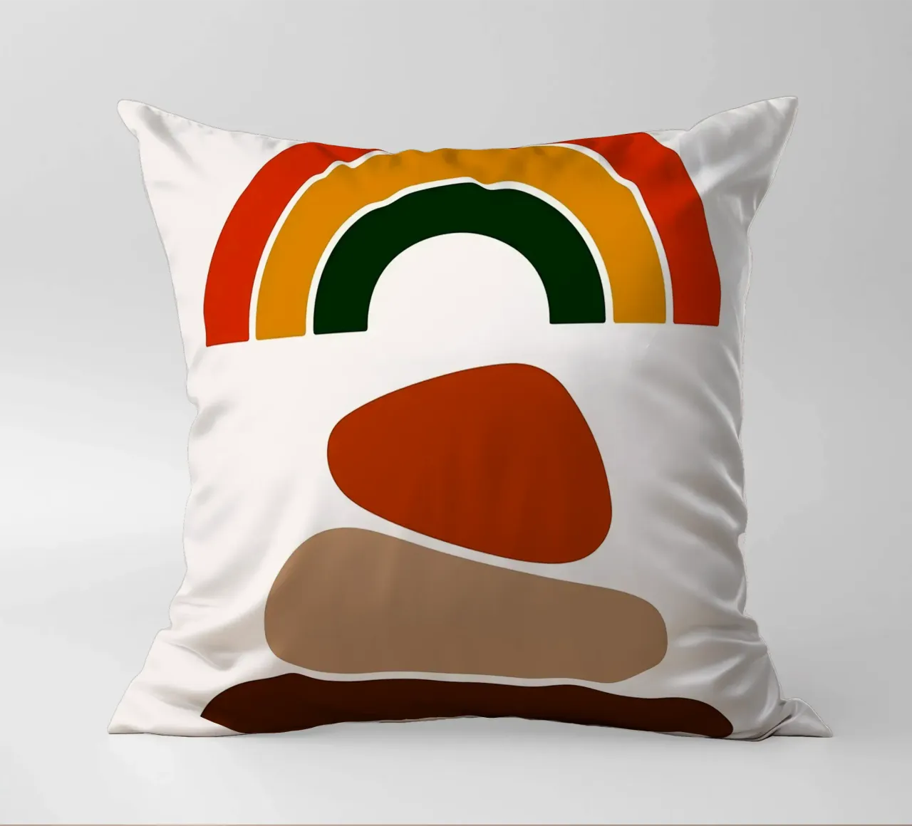 Illustrazione astratta di arcobaleno e pietre cuscino da PosterByFly