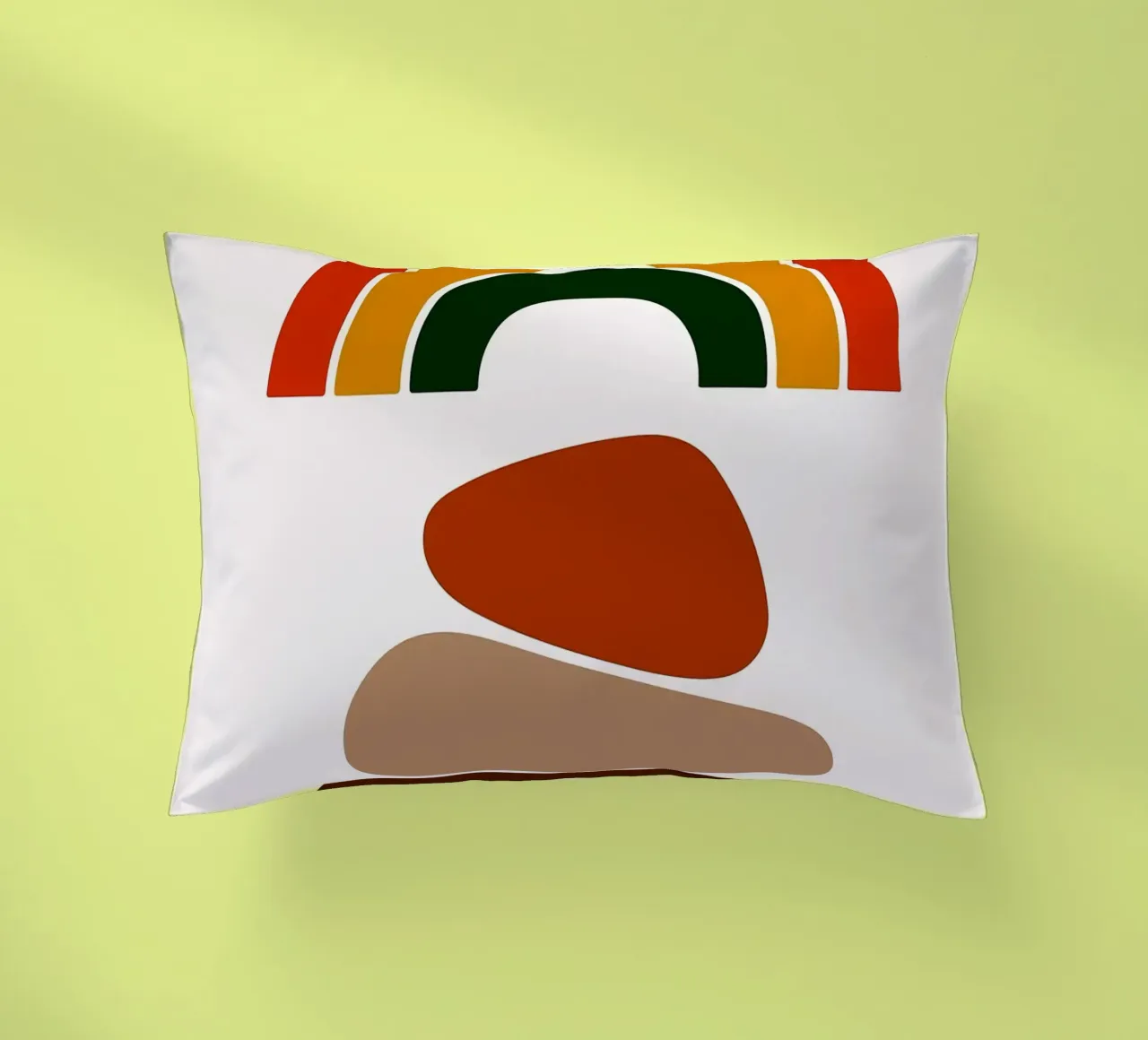 Illustrazione astratta di arcobaleno e pietre cuscino da PosterByFly
