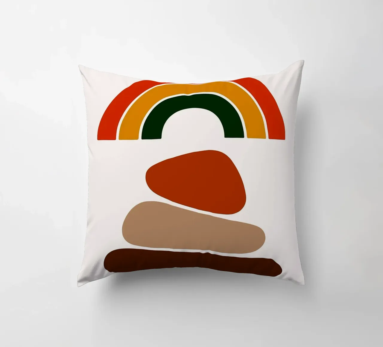 Illustrazione astratta di arcobaleno e pietre cuscino da PosterByFly