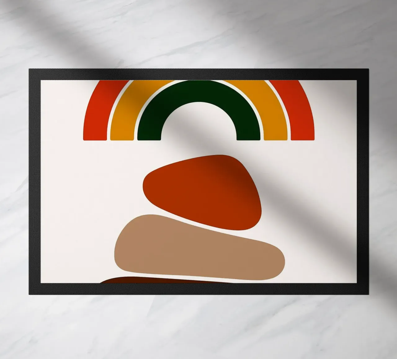 Illustrazione astratta di arcobaleno e pietre zerbino da PosterByFly