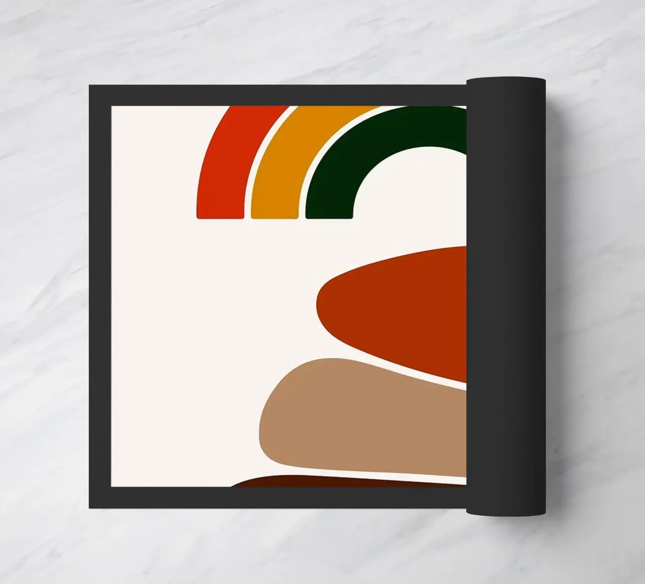 Illustrazione astratta di arcobaleno e pietre zerbino da PosterByFly