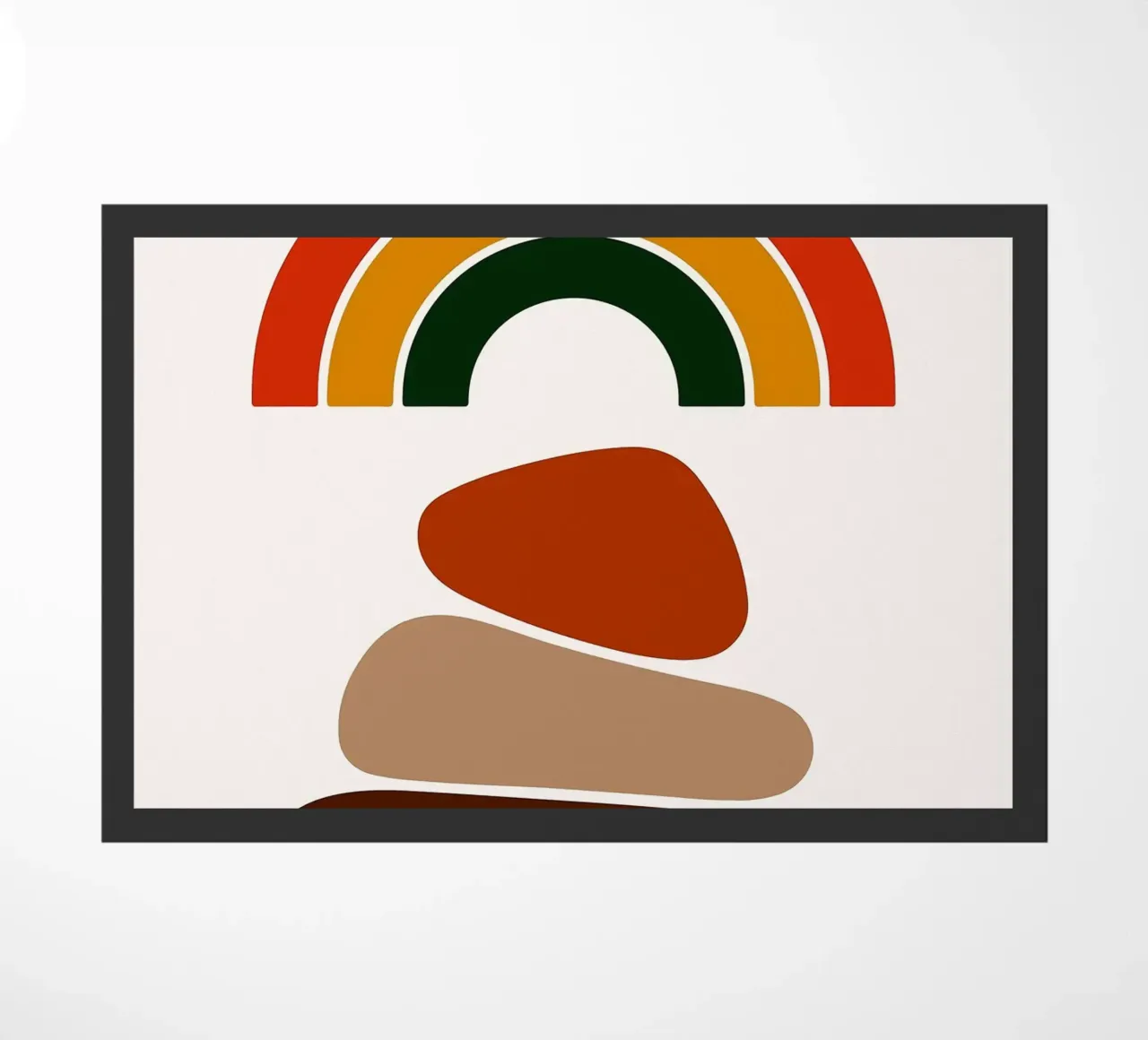 Illustrazione astratta di arcobaleno e pietre zerbino da PosterByFly