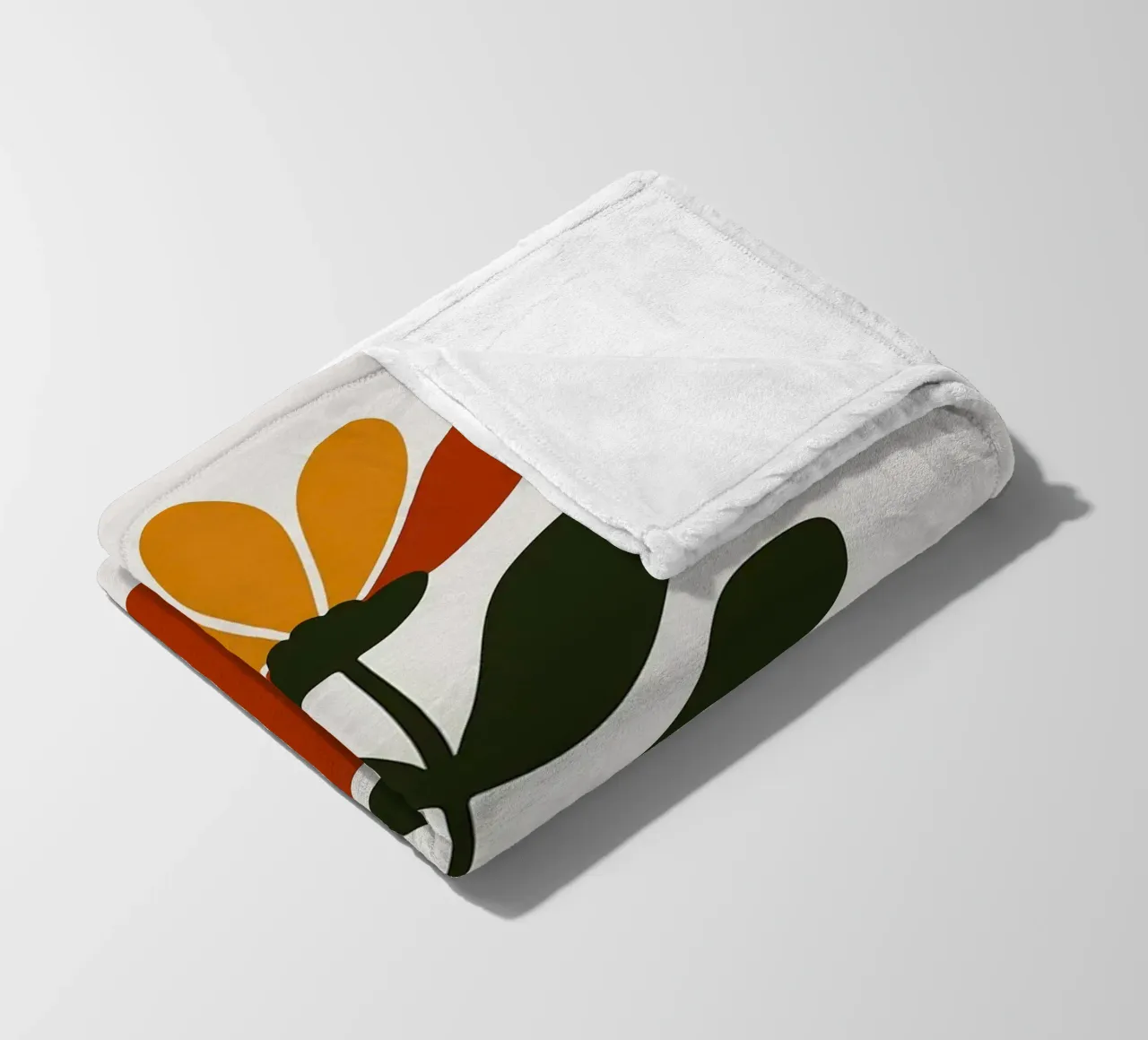 Illustrazione minimalista di un fiore in vaso coperta in pile da PosterByFly