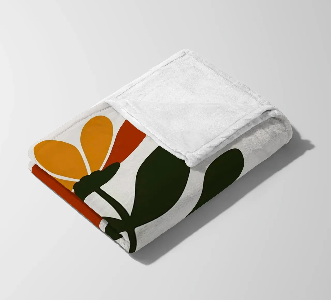 Illustrazione minimalista di un fiore in vaso coperta in pile da PosterByFly