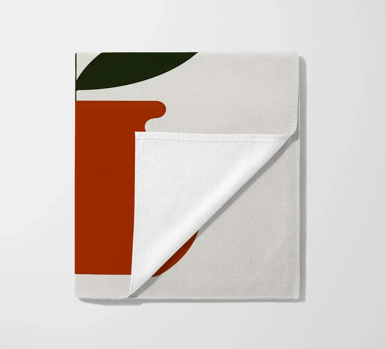 Illustrazione minimalista di un fiore in vaso telo mare da PosterByFly