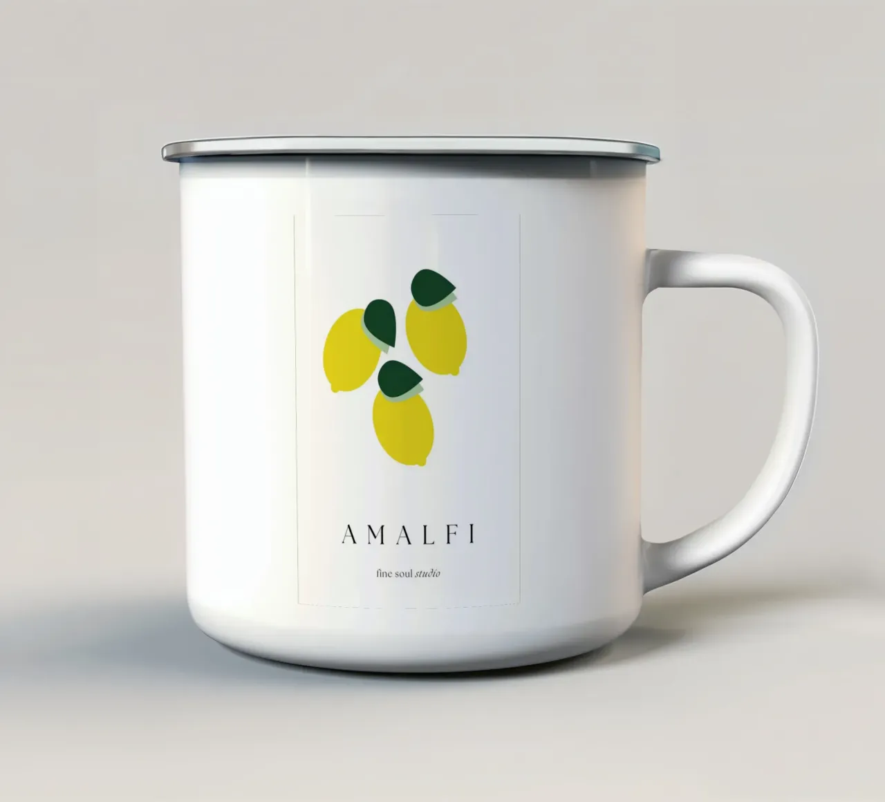 Limoni AMALFI tazza in smalto da studio.ladina