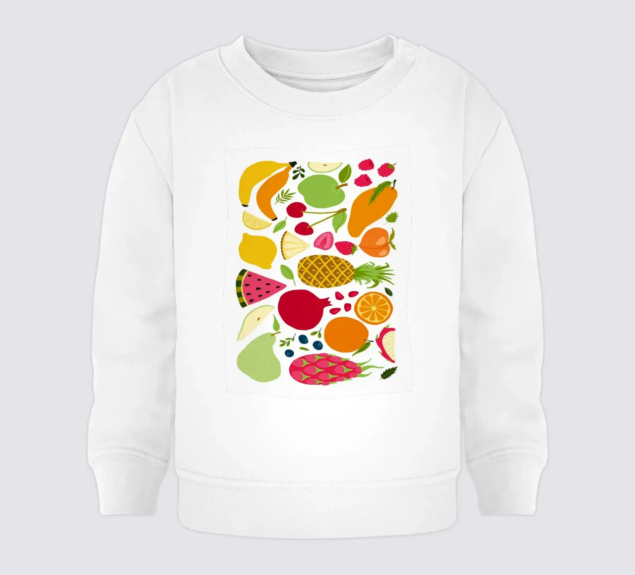 Assortimento colorato di frutta fresca felpa neonato da BasicShopByBell