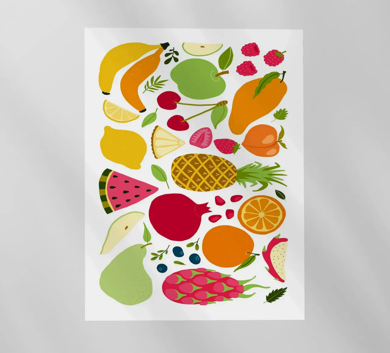 Assortimento colorato di frutta fresca pellicola backlit da BasicShopByBell