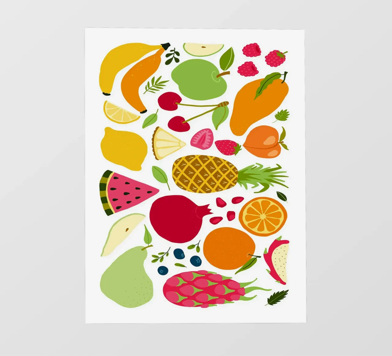 Assortimento colorato di frutta fresca pellicola backlit da BasicShopByBell