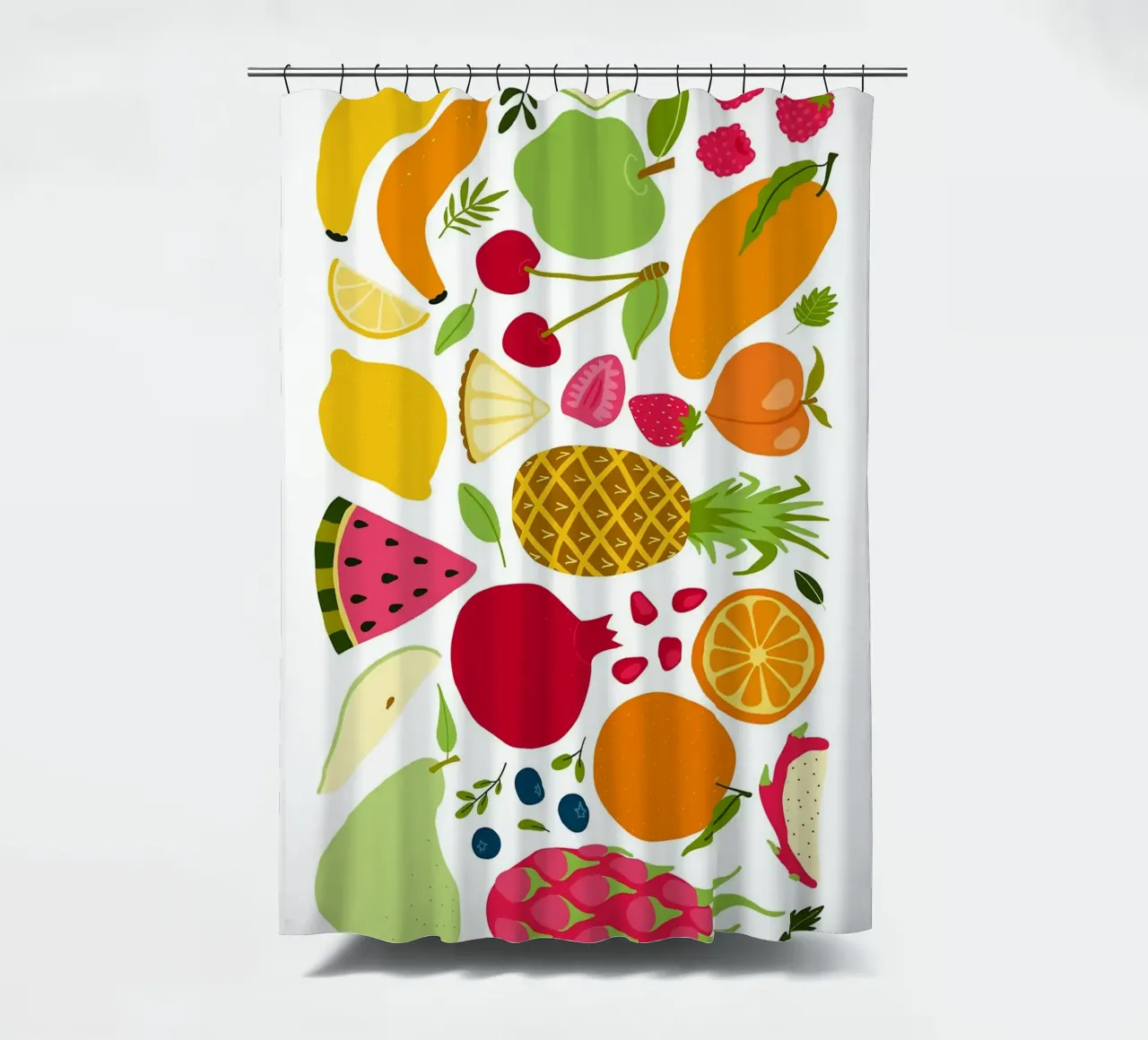 Assortimento colorato di frutta fresca tenda da doccia da BasicShopByBell